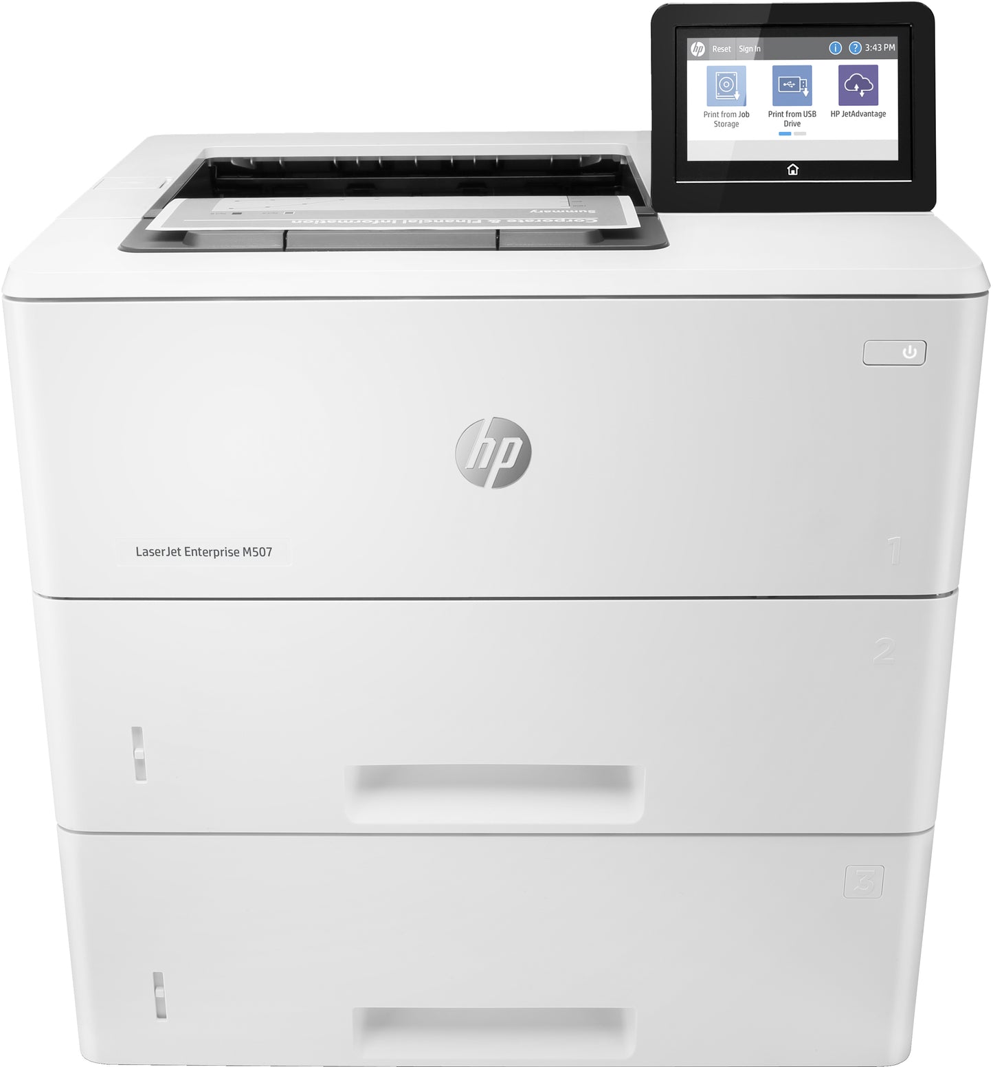 HP LaserJet Enterprise M507 x 43ppm, 1 et 2x 550 Blatt Papierk