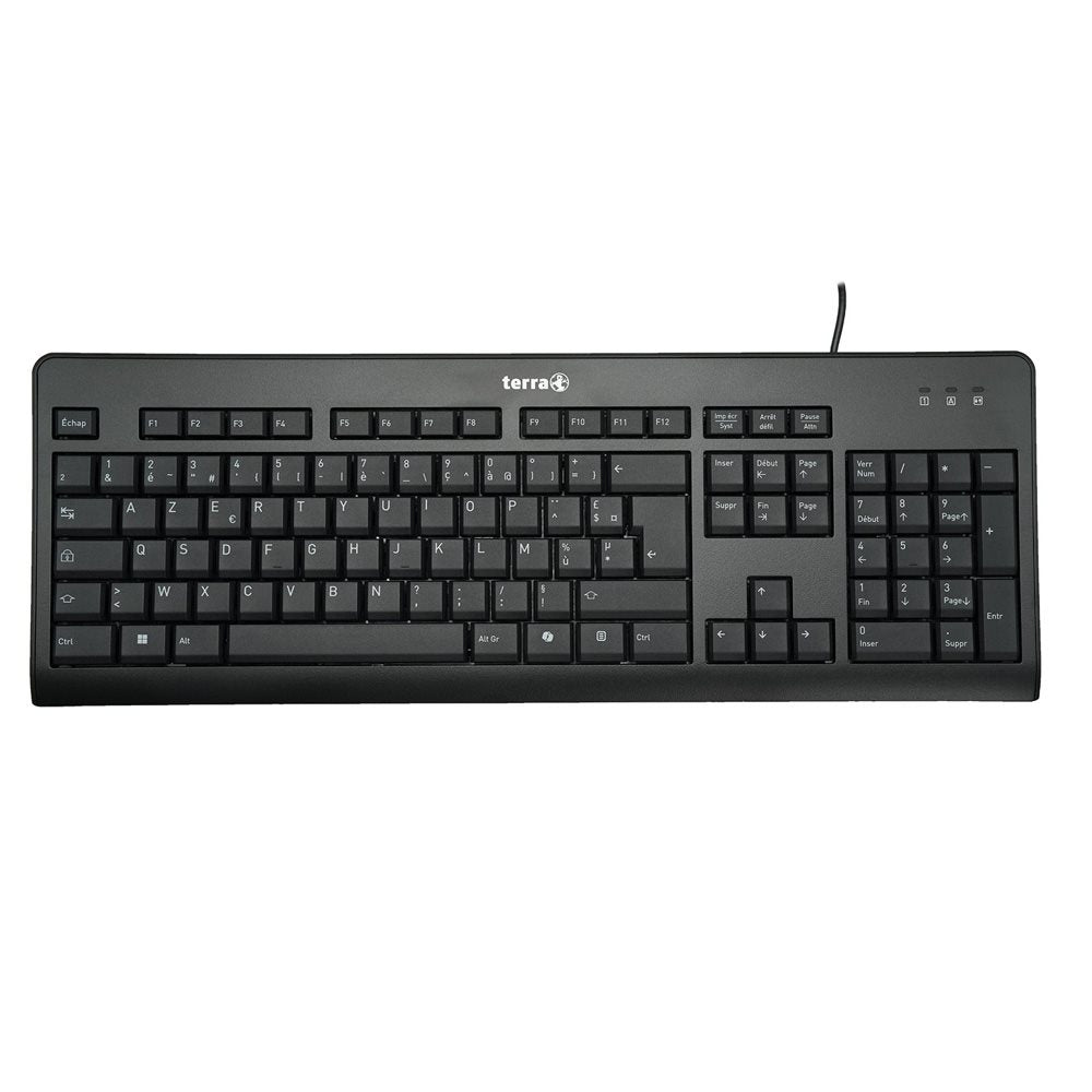 TERRA Keyboard 1500 Corded [FR] USB black/noir Copilot AZERTY, 105 Tasten, kabel