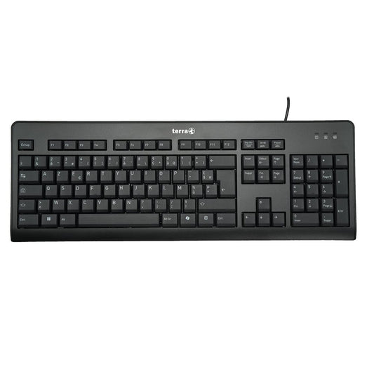 TERRA Keyboard 1500 Corded [FR] USB black/noir Copilot AZERTY, 105 Tasten, kabel