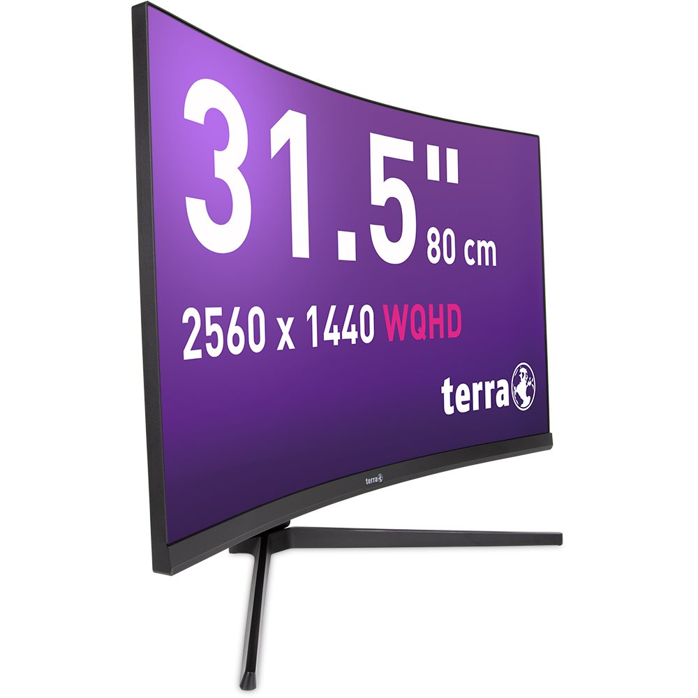 TERRA LCD/LED 3285W HA black CURVED USB-C/HDMI/DP